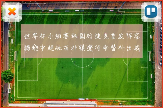 世界杯小组赛韩国对捷克首发阵容揭晓中超独苗朴镇燮待命替补出战